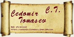 Čedomir Tomašev vizit kartica